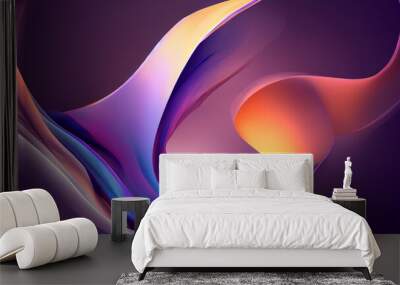 A abstract fluid shape background. Wall mural