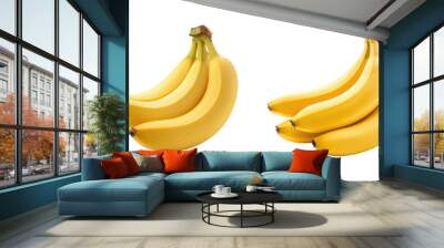 Set of Banana fruit fresh isolated on transparent background Wall mural