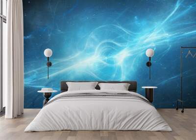 Blue glowing birth of ethereal massive black hole Wall mural