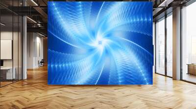 Blue glowing technology spiral surface Wall mural