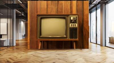 old vintage television or tv Wall mural