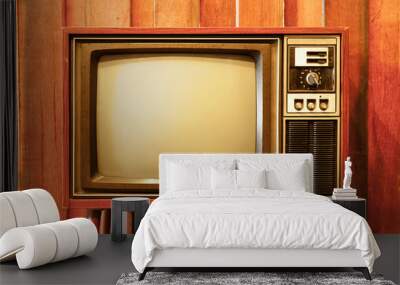 old vintage television Wall mural