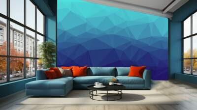 pattern, color, background, triangle, abstract, texture, blue, mosaic, light, bright, geometric, diamond, graphic, wallpaper, polygonal, polygon, shape, low, crystal, design, illustration, poly Wall mural