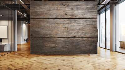 Background Wood Texture with used old nail Wall mural