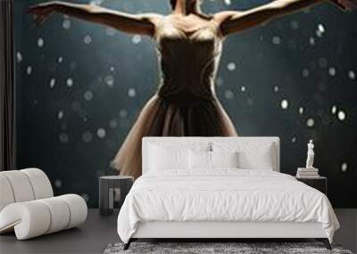 ballerina dancing on stage  Wall mural