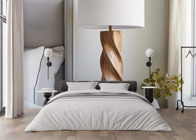 closeup of a table lamp in a modern stylish interior - product concept design Wall mural