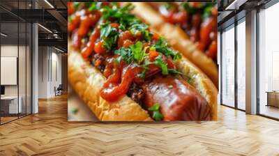 venezuelan hot dog with ketchup Wall mural