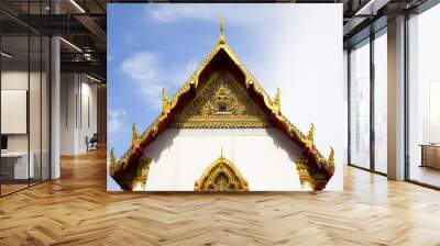 blue sky over a temple roof Wall mural