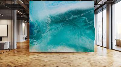 Blue colorful abstract. hand made. epoxy color Wall mural