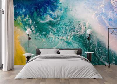 colorful abstract, epoxy resin paint Wall mural