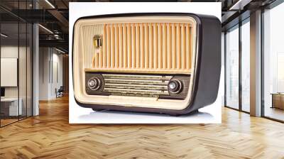 ivory and brown vintage radio Wall mural