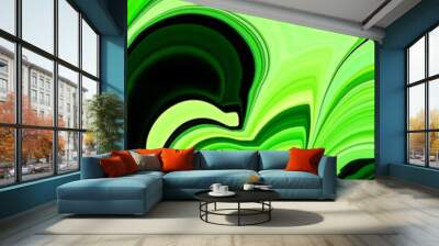 abstract green background with swirls Wall mural