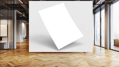 A4 format empty paper note template. White sheet  paper mock up. 3D illustrating. Wall mural