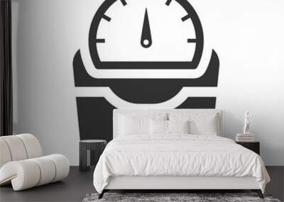 Weighing machine icon Wall mural