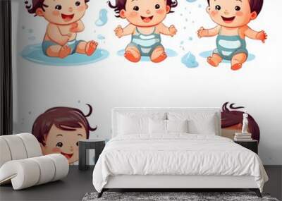 Baby's First Steps: Early Childhood Development and Play Wall mural