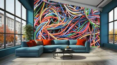 Colorful cables and wires Wall mural