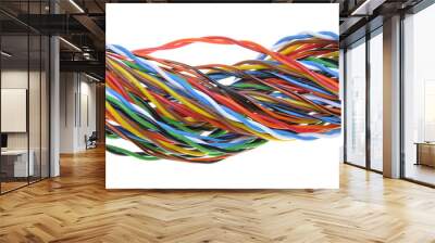 Computer cable isolated on white background Wall mural