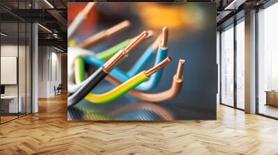 Electrical installation material, copper cable wire Wall mural