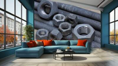 Metal tools screws and nuts Wall mural