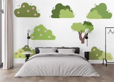 collection of bush illustration Wall mural