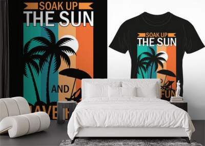 typography summer vector modern stylish t shirt template design. Wall mural