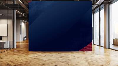 abstract 3d dark blue background with a combination of luminous red overlap style graphic design element Wall mural