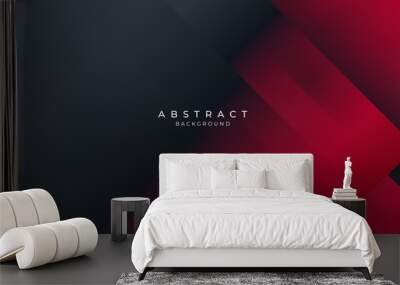 Abstract background red black with modern corporate concept, suit for presentation design. Wall mural