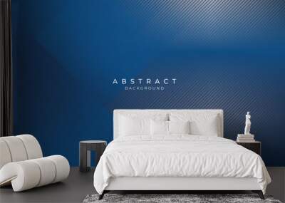 Abstract blue vector background with lines square gradation Wall mural