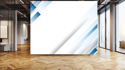 Abstract geometric blue and white color background. Vector, illustration.  Wall mural