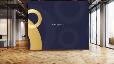 Abstract gold circle shapes and luxury pattern background Wall mural