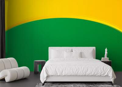 Abstract polygonal pattern luxury green and yellow background Wall mural