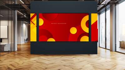 Abstract red and yellow background. Design for poster, template on web, backdrop, banner, brochure, website, flyer, landing page, presentation, certificate, and webinar Wall mural