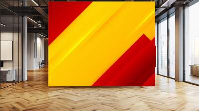 Abstract red and yellow background. Design for poster, template on web, backdrop, banner, brochure, website, flyer, landing page, presentation, certificate, and webinar Wall mural