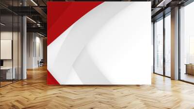 Abstract red white grey vector background, for design brochure, website, flyer. Geometric white wallpaper for certificate, presentation, landing page Wall mural