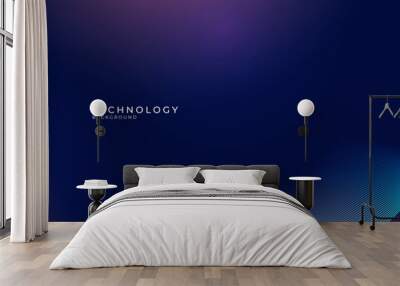 abstract technology particles lines mesh background  Wall mural