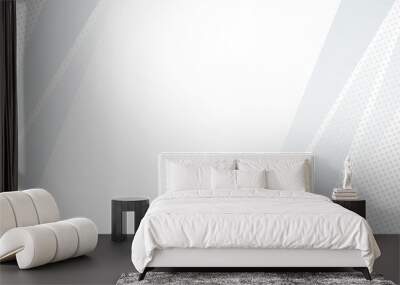 Abstract white background with geometric shapes design Wall mural