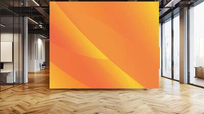 Abstract yellow waves or curved professional business design layout template or corporate banner web design background with halftone effect. Curve flow orange motion illustration. Wall mural