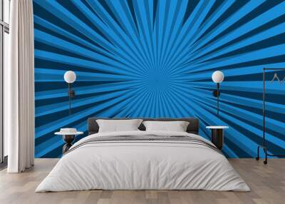 Blue light line comic star vector presentation background design. Wall mural