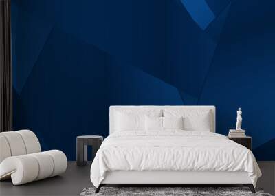 Blue triangle abstract presentation background. Wall mural