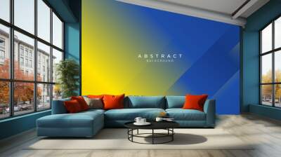 Blue yellow abstract background suit for presentation design Wall mural