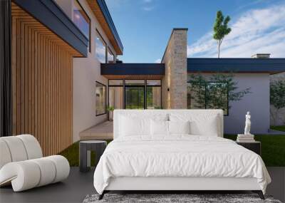 Contemporary House | Architecture Design Wall mural