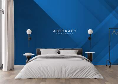 Dark blue abstract background with modern and futuristic corporate concept for presentation design Wall mural