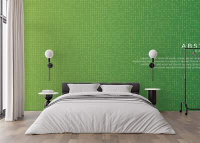 Green abstract background for wide banner with modern pattern material texture Wall mural