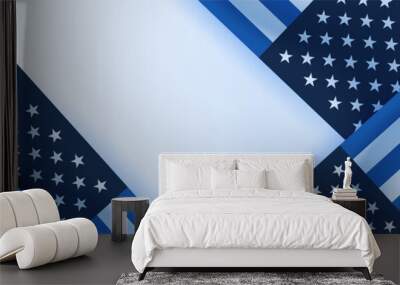 happy 4th of july independence day with usa blue banner background. universal america banner. memori Wall mural