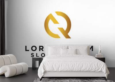 logo design inspiration for companies from the initial letters of the CR logo icon. -Vector Wall mural