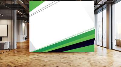 Modern black and green banner background. Vector abstract graphic design banner pattern background template. Wall mural