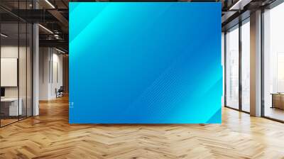 Modern blue abstract background, the look of blue gradient vibrant color, light lines on a blue background  Wall mural