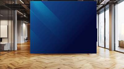 Modern blue abstract geometric technological background. Template brochure and layout design  Wall mural