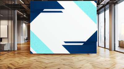 Modern blue and white geometric shapes corporate abstract technology background. Vector abstract graphic design banner pattern presentation background web template. Wall mural