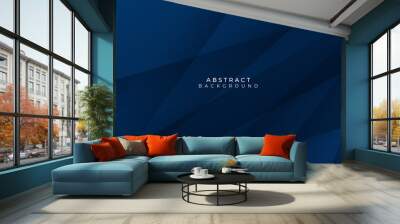 Modern blue business abstract presentation background Wall mural